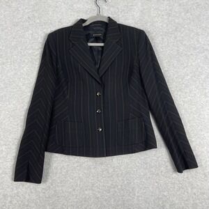 Escada Wool Blend Pinstripe Blazer Womens Size 38 US 6 Career Quiet Luxury
